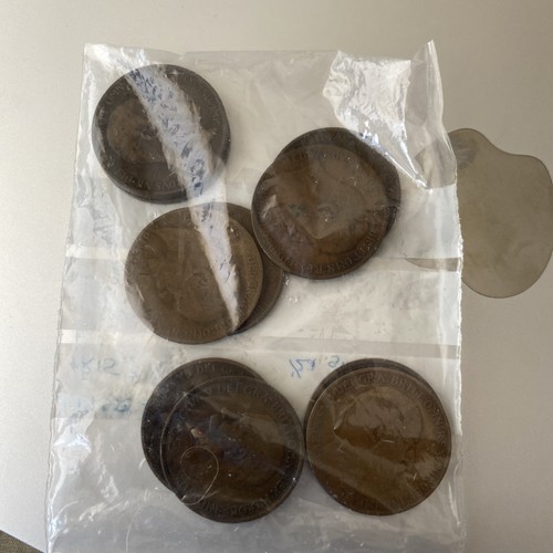 Old british penny - old,