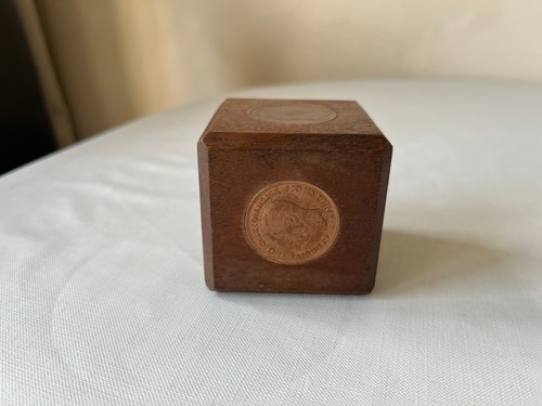 Vintage wooden cube - , with
