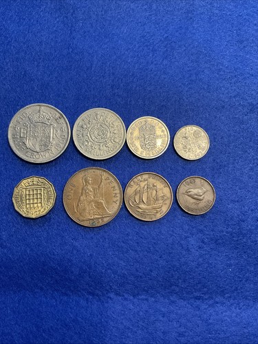 Pre decimal old - decimal, coins.