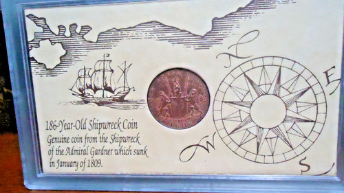 186 year old shipwreck coin - shipwreck, of