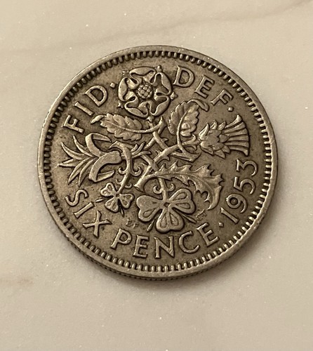 1953 british sixpence - 1953, uk