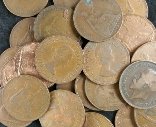 British old pennies job - pennies, 1