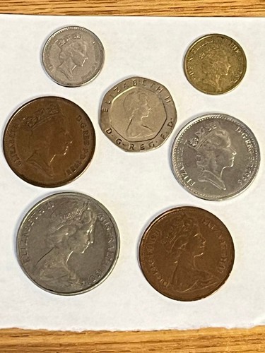 British vintage coins - british,