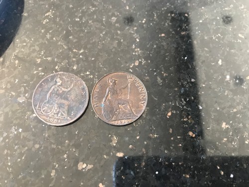 Collection half pennies - collection, 8