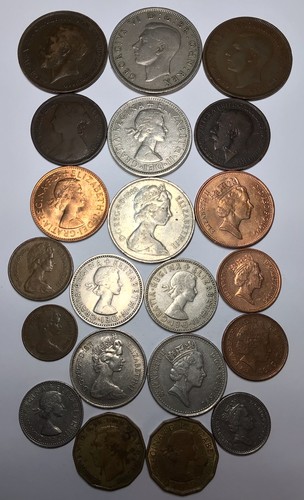 Old united kingdom coin lot - united,