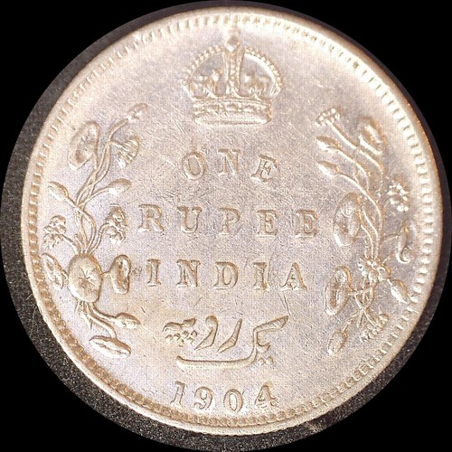 India 1904 rupee old - india, silver