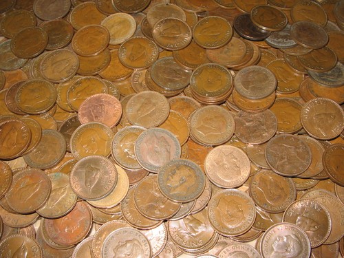 100 farthings bulk - 100, old
