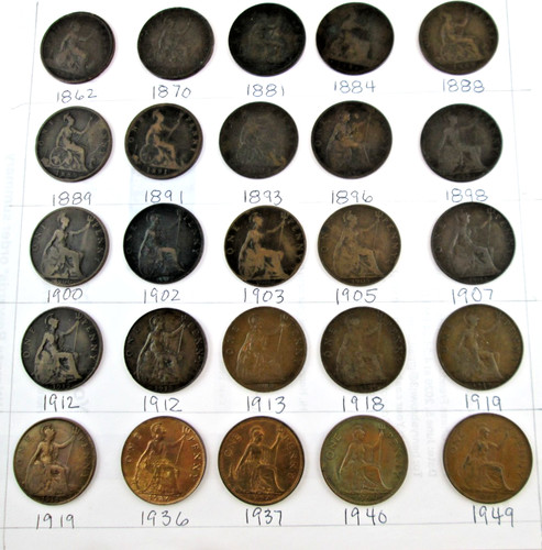 One penny british - british, old