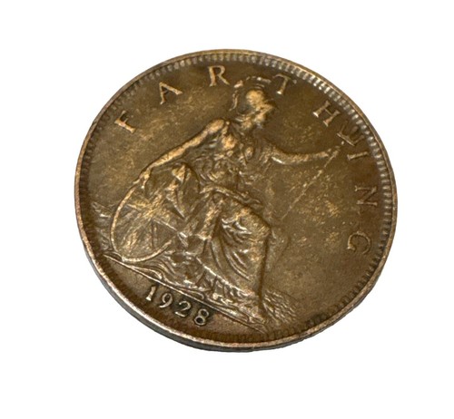 1928 farthing british coin - 1928,
