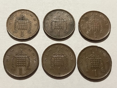 Six 1970 british one - british, cent