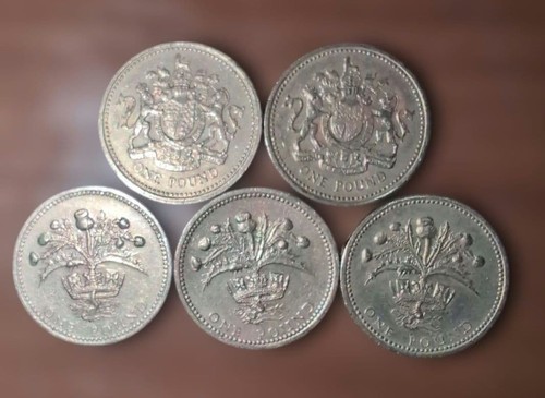 Pound old coins - pound, 5