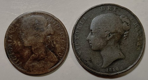 Old british coins 1862 - 2,