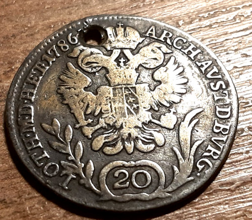 Old silver coin 28mm - old,