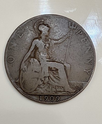 1909 british one penny - british,