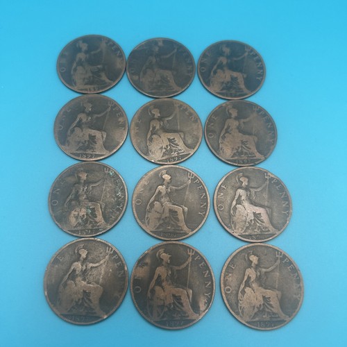 1897 old penny - old,