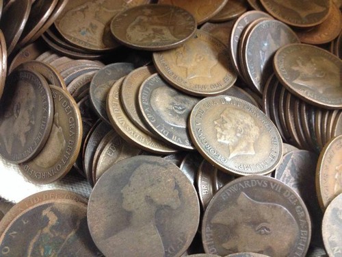 Bulk english old penny coins - bulk,