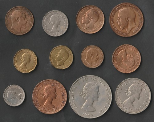 British pre decimal coinage - british,