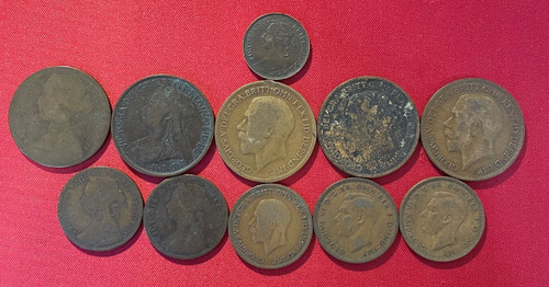 Lot old british coins - of, 13