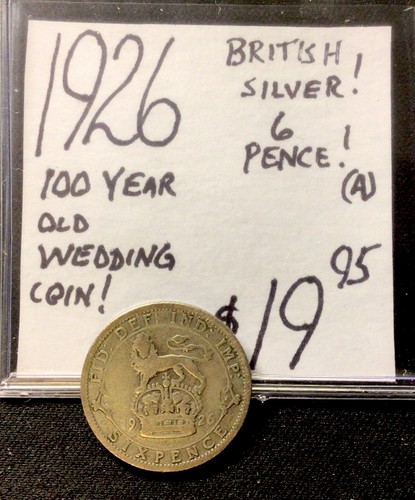 1926 british silver pence - silver!, 6