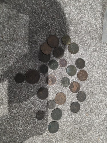 Old british copper coins - 25,