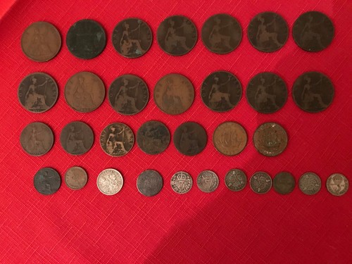Selection old british coins - of,