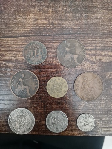 Old british coins - british, job