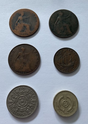 Bundle old british coins - bundle,